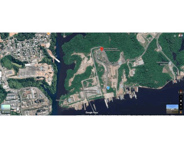 Foto de Porto | Área 87.000m² | Área Construída 3.039m² | Margem Esquerda do Rio Negro | Colônia Antonio Aleixo | 2 Oficinas | Segurança | Posto de Abastecimento | Prédio de Administração | Almoxarifado | Pátio da Sucata 