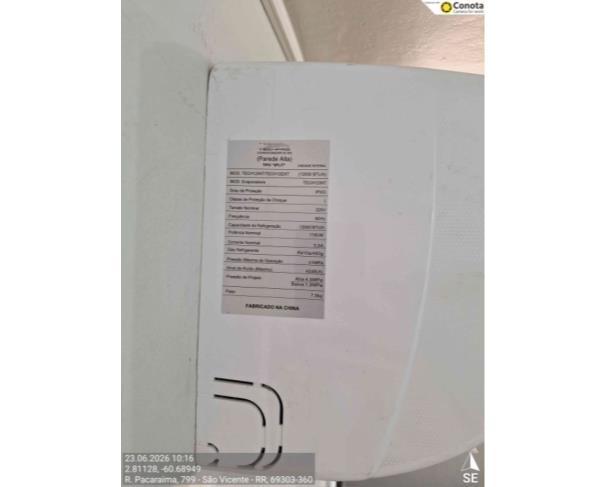 Foto de Central de Ar Condicionado | Split | Marca Techfrio | 12.000 BTU | Modelo TECH12INT | Cor Branca | Estado de Conservação Regular