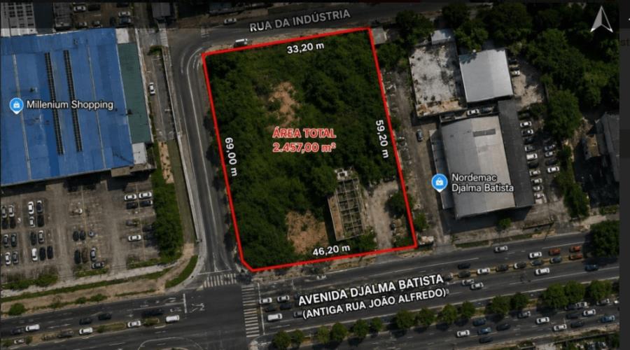 Lote de Terras | Área de 2.457m² | Avenida Djalma Batista nº 3357 | Bairro Chapada | Manaus/AM Lote de Terras | Área de 2.457m² | Bairro Chapada | Manaus, localizado em Manaus - AM, bairro Chapada